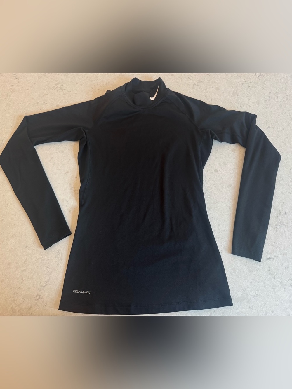 Nike Black Long Sleeve Therma-Fit Mock Neck Top Men’s Small